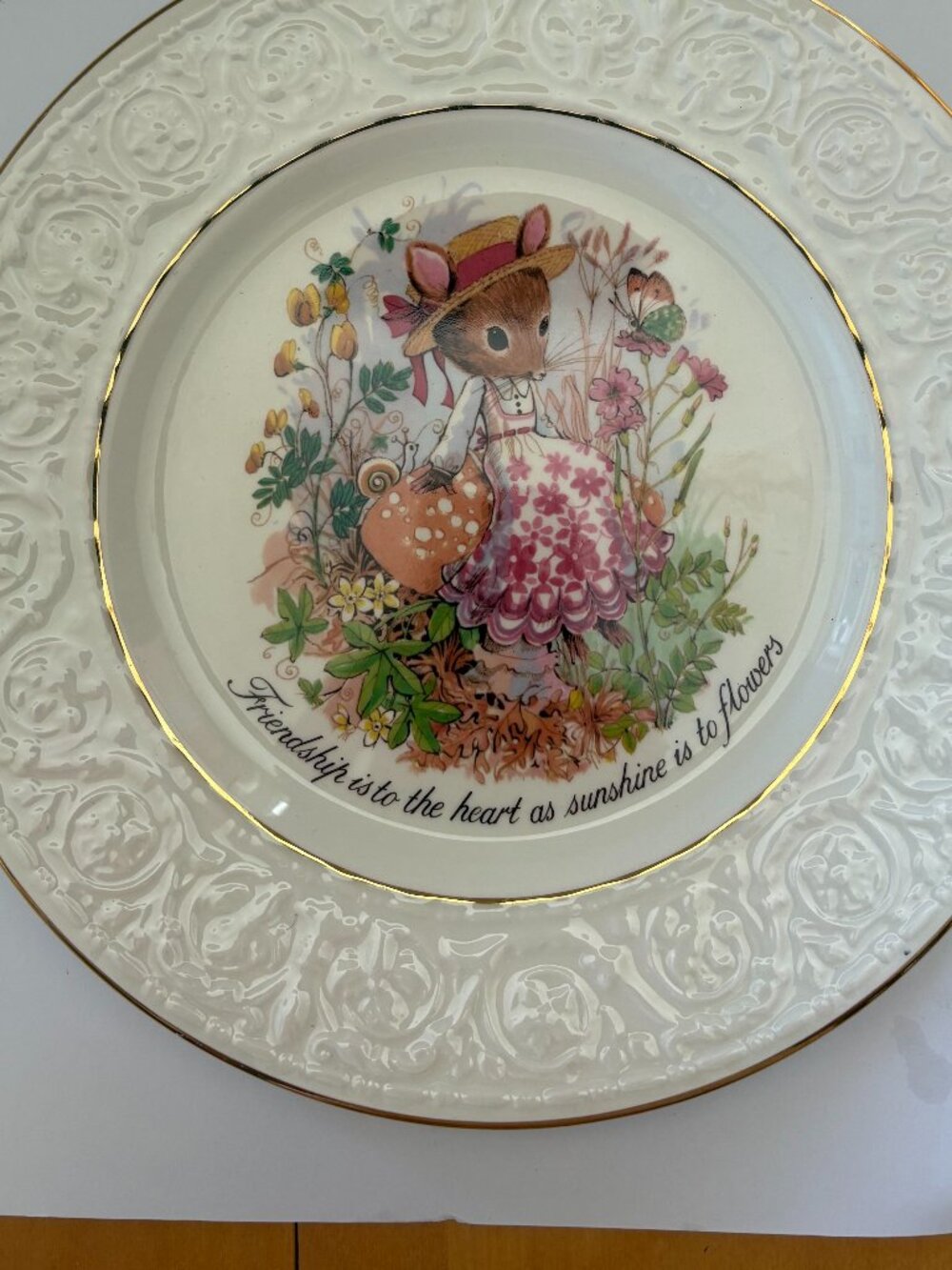 Vintage Crown Devon Staffordshire Friendship Plate - Picture 2 of 4